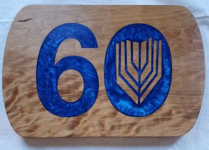 Temple Emunah 60th Anniversary Challah Board